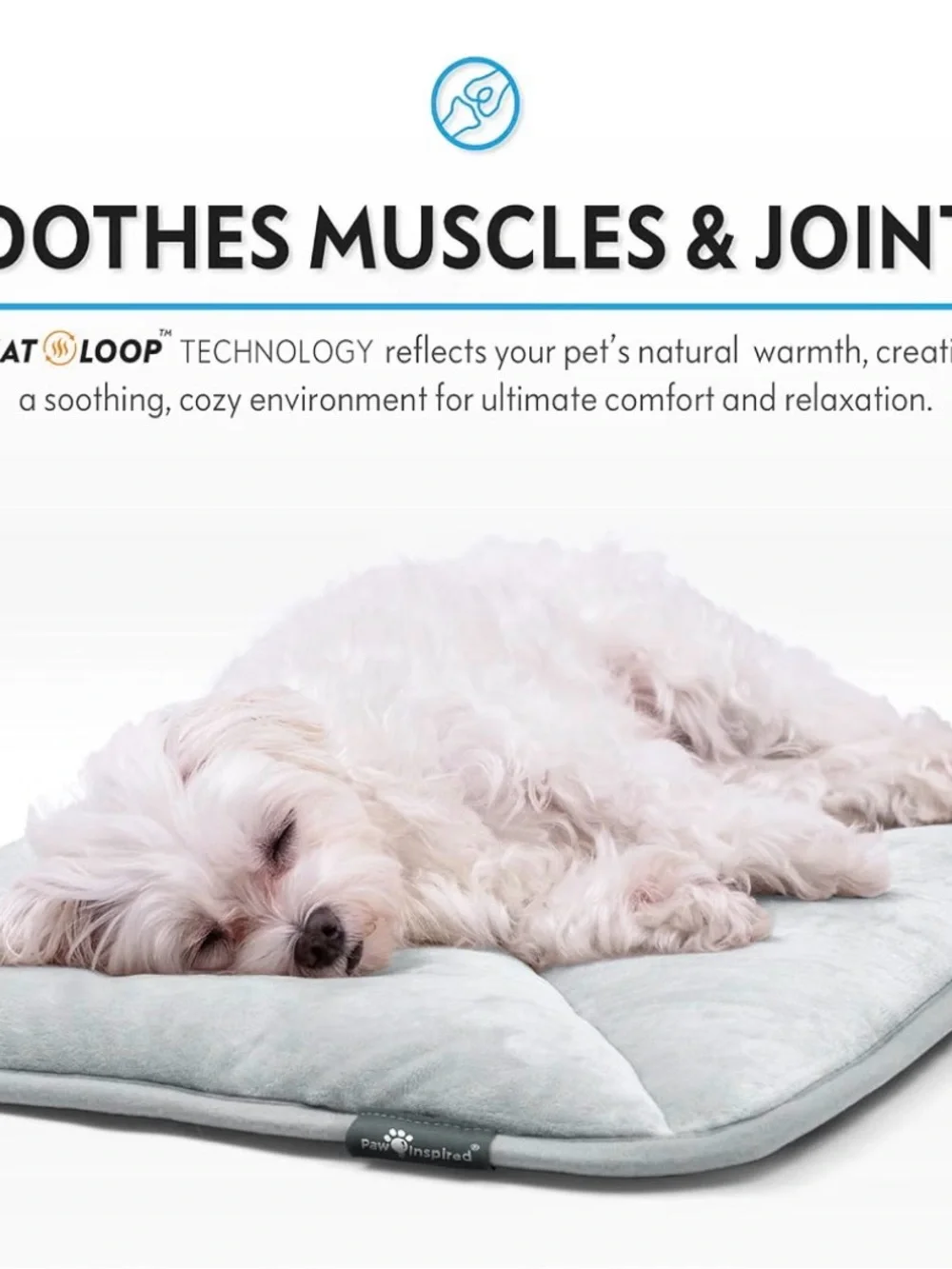Self-Heating Crate Mat - Light Gray